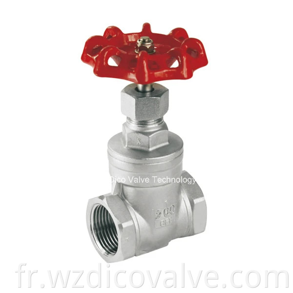 Wenzhou China CF8 / CF8M Fin sur 200 Wog Gate Valve